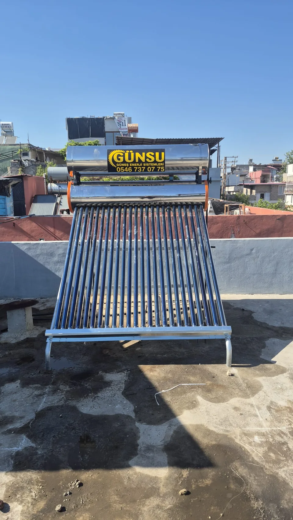 GÜNSU vakum tüplü güneş enerjili su ısıtma sistemi